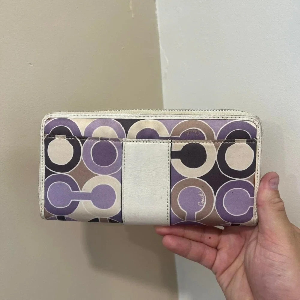 y2k 2000s Coach Accordion Signature Cs Monogram Wallet / organizer